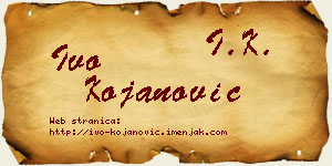 Ivo Kojanović vizit kartica